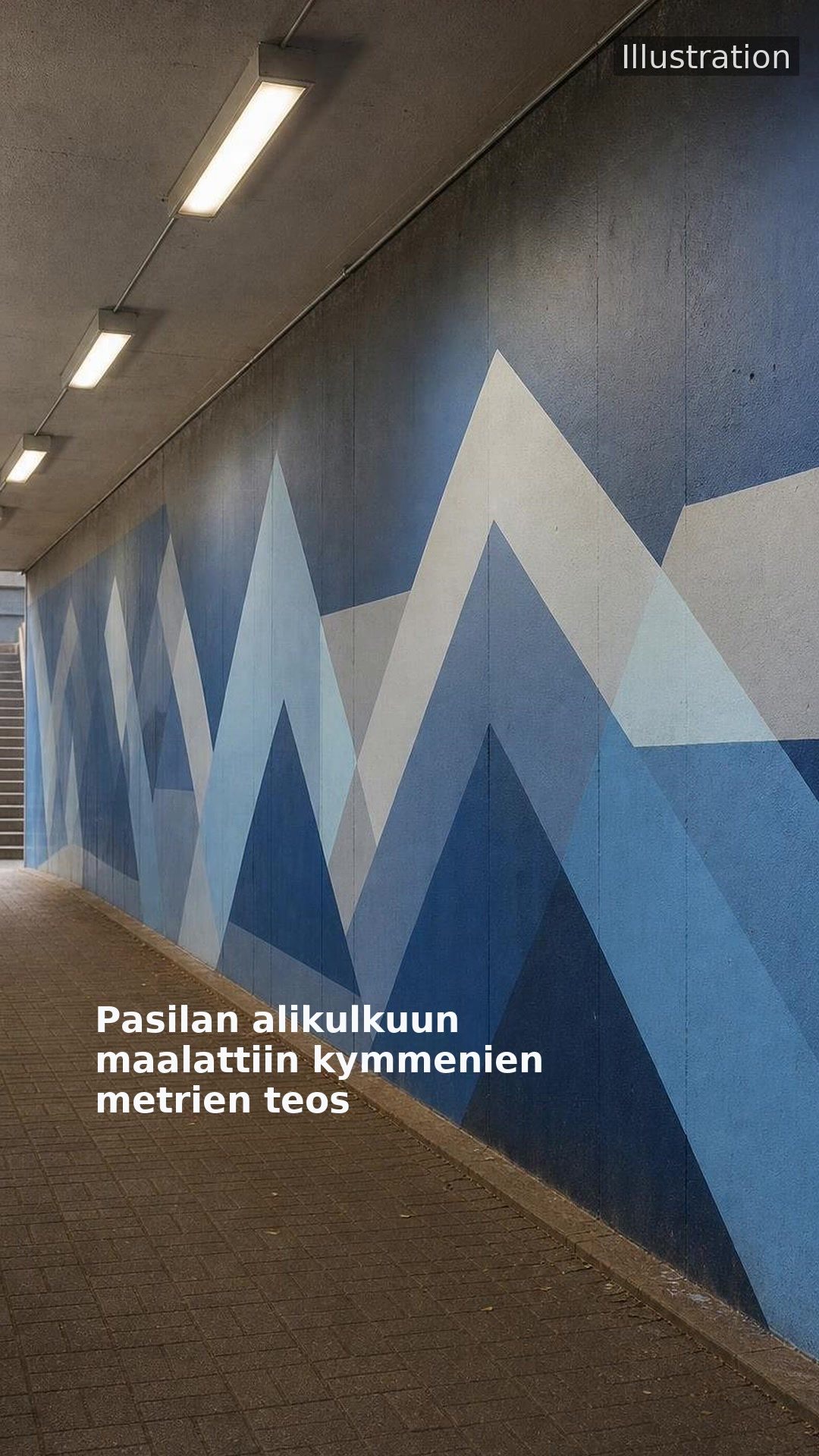 Pasilan alikulkuun maalattiin kymmenien metrien teos