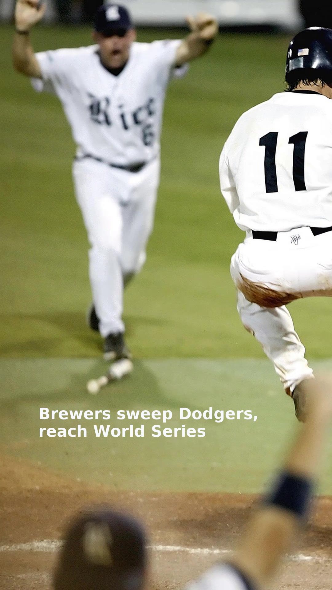 Brewers sweep Dodgers, reach World Series