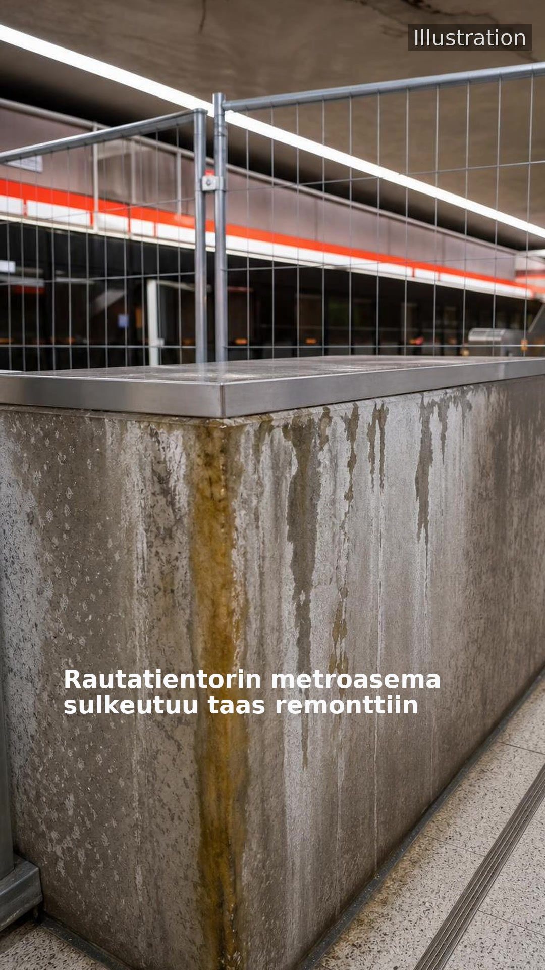 Rautatientorin metroasema sulkeutuu taas remonttiin