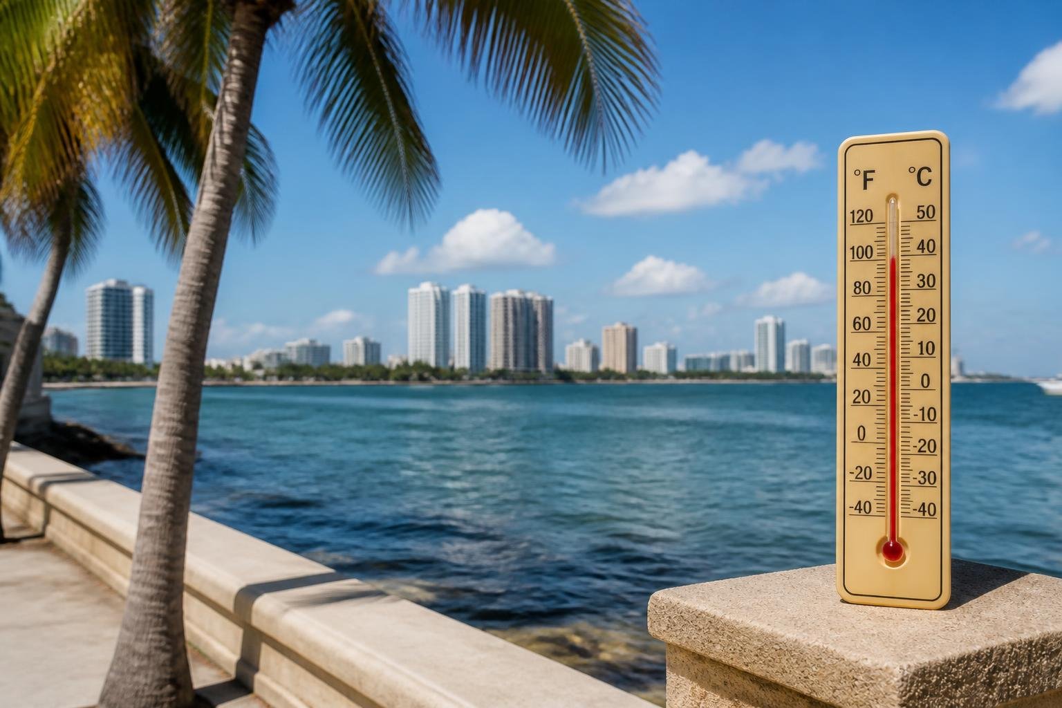 South Florida could see near-record heat Sunday before weak front