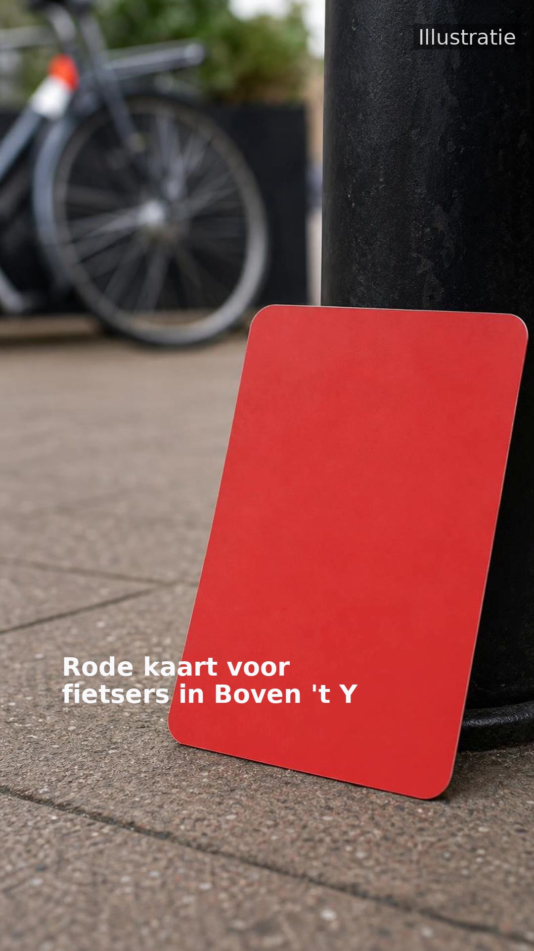Rode kaart voor fietsers in Boven 't Y