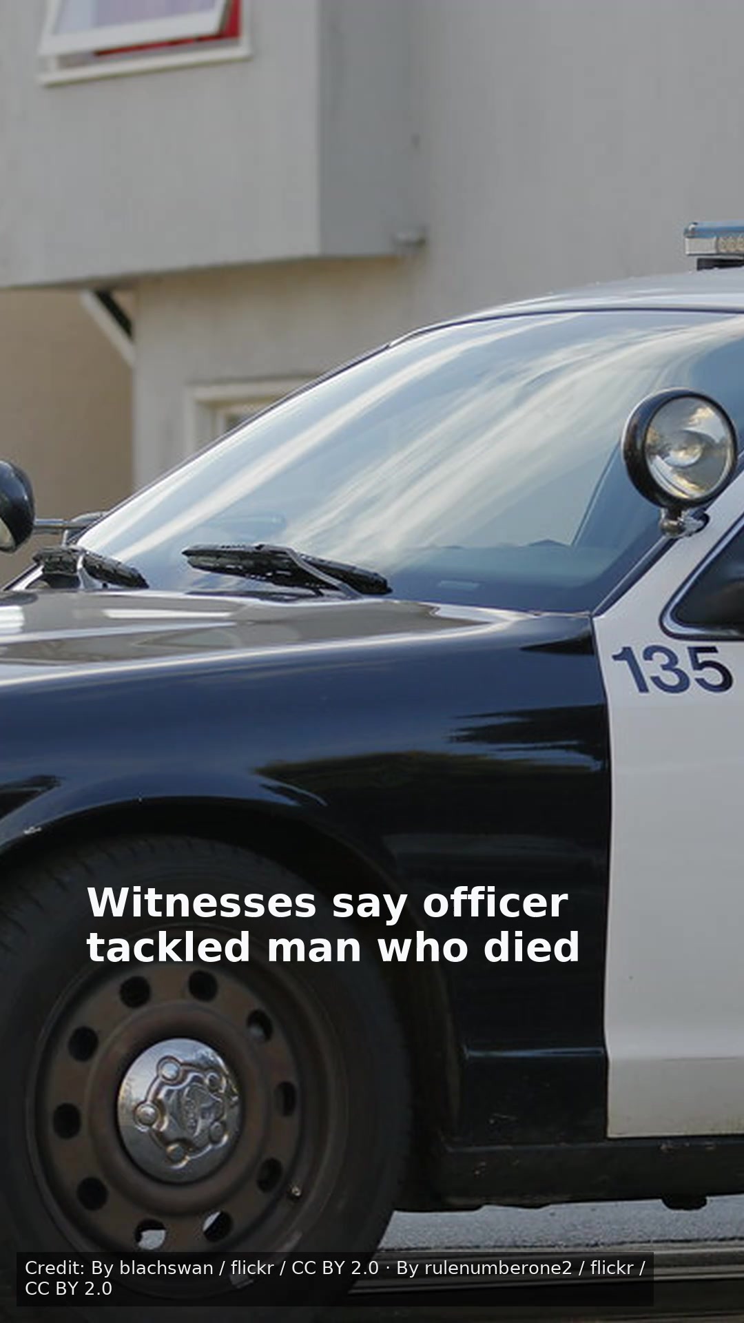 Witnesses say officer tackled man who died