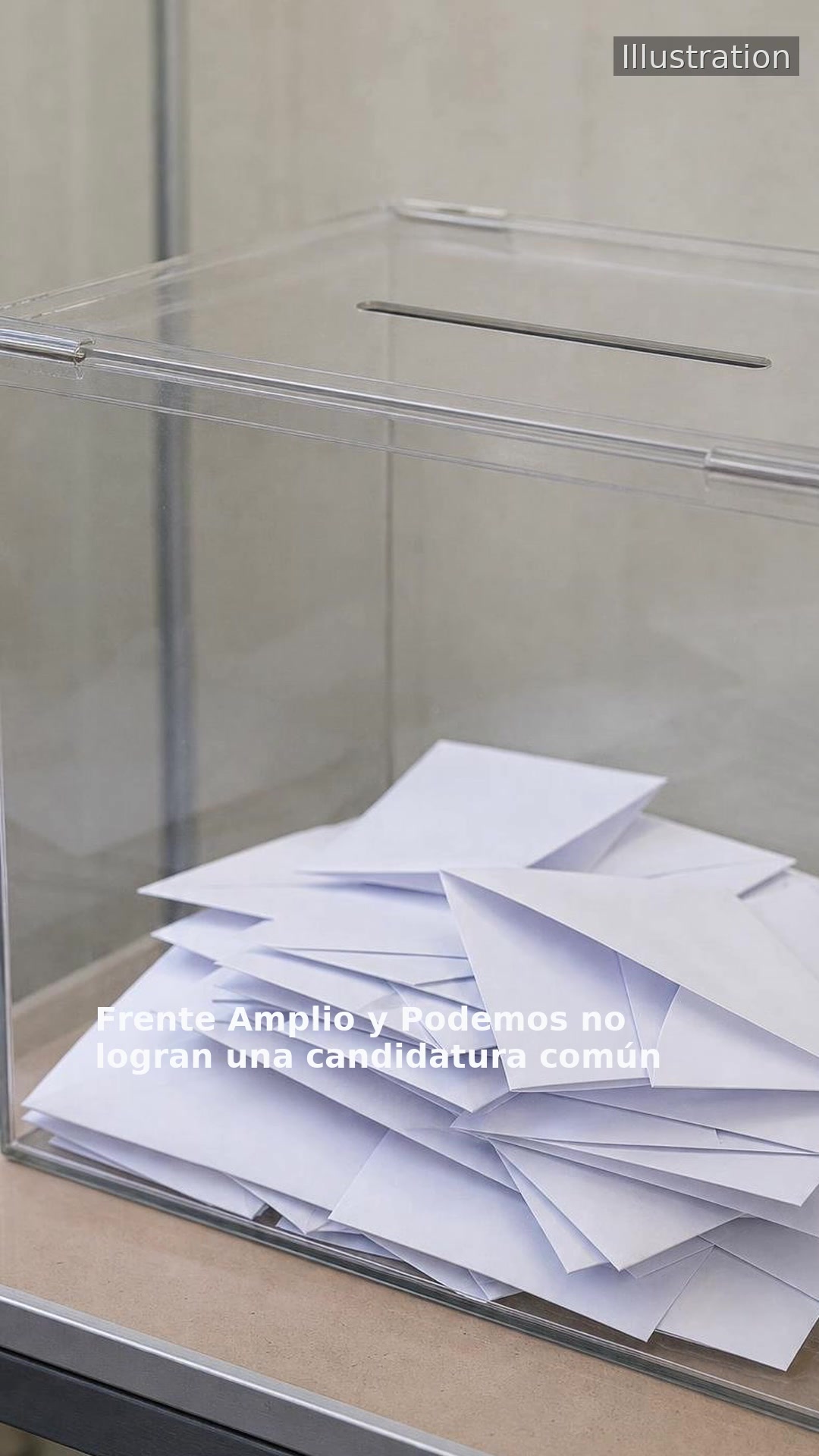 Frente Amplio y Podemos no logran una candidatura común