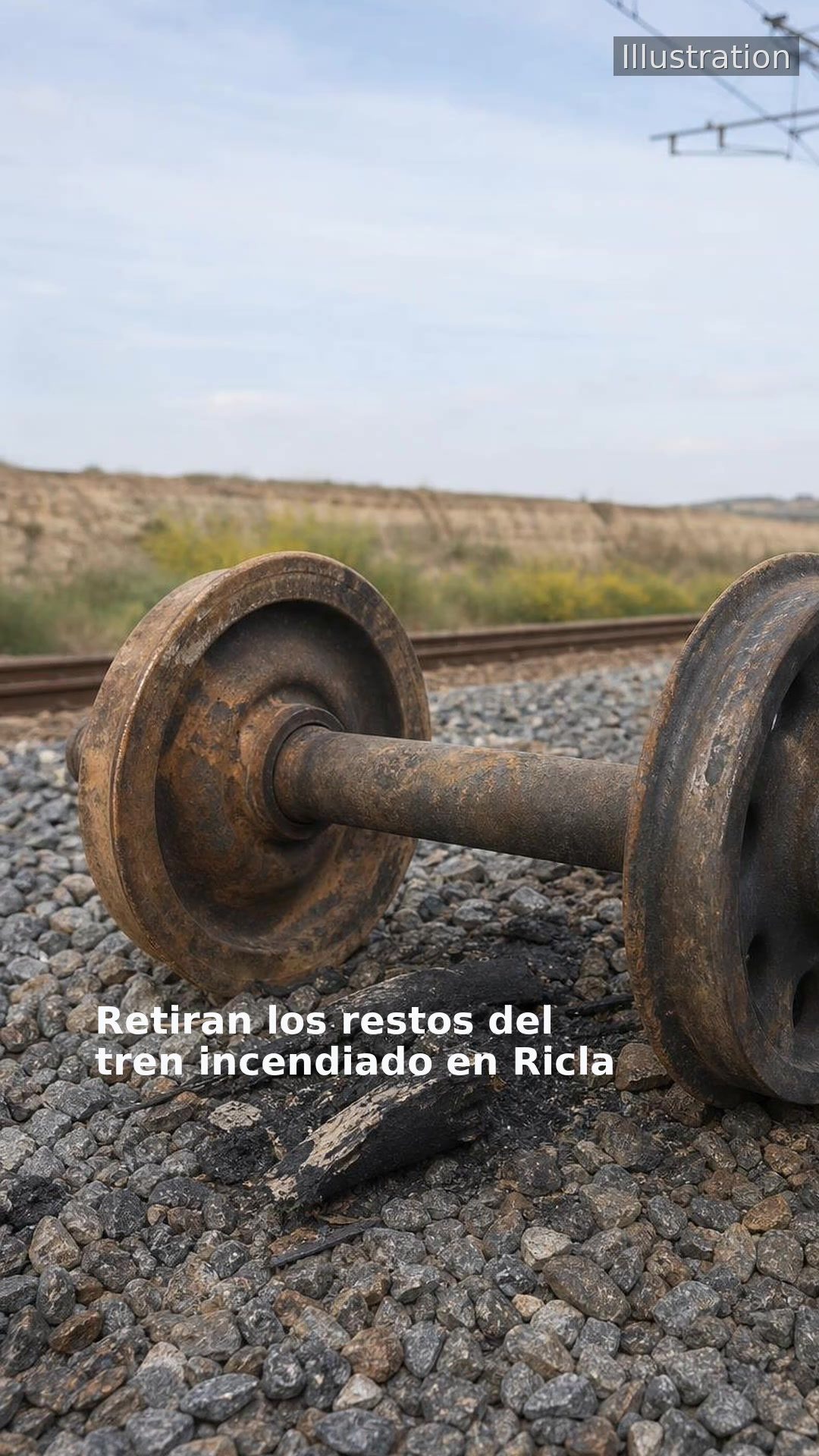 Retiran los restos del tren incendiado en Ricla