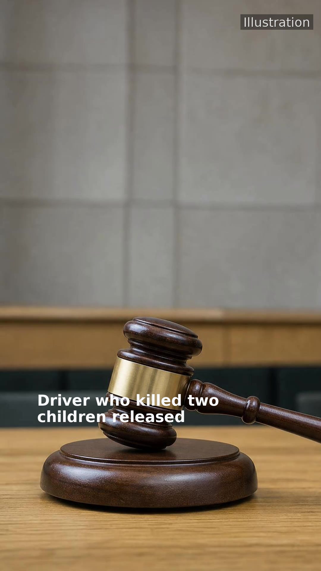 Driver who killed two children released