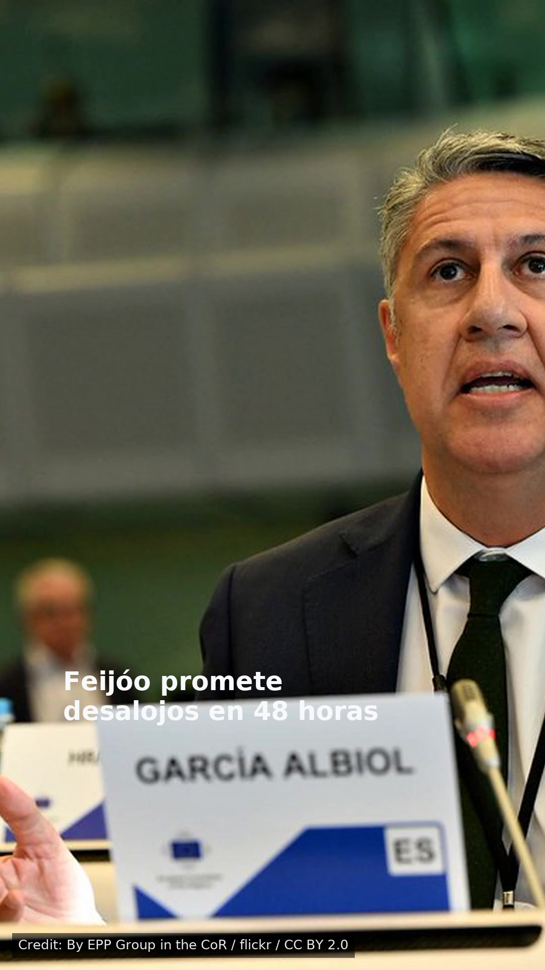 Feijóo promete desalojos en 48 horas