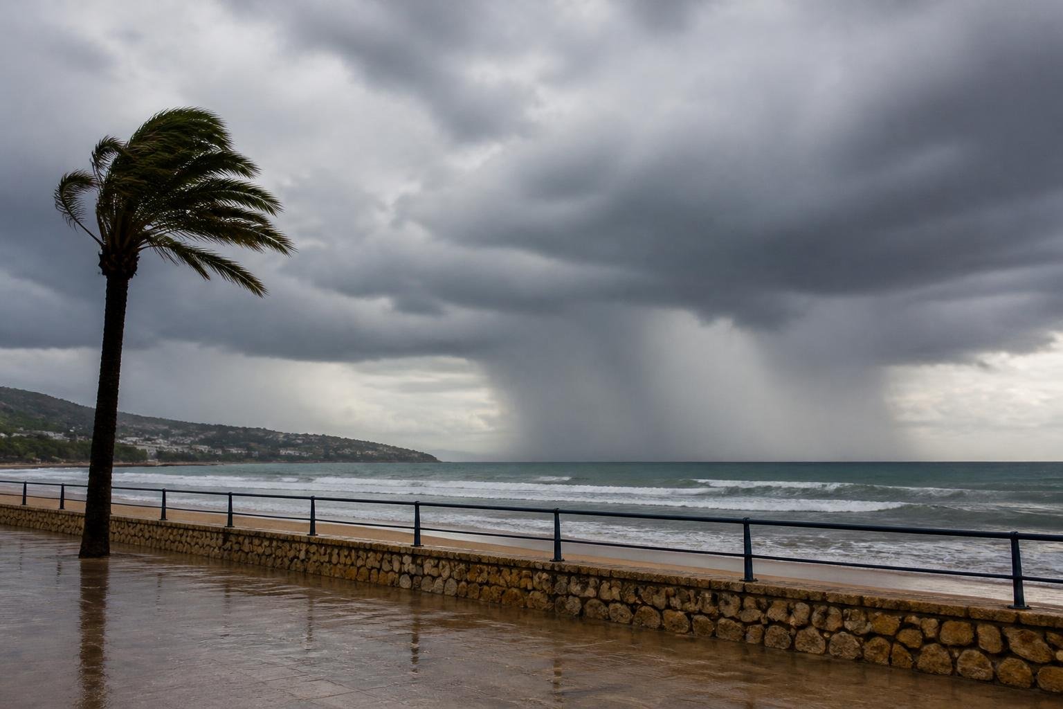Aviso rojo por lluvias intensas en Valencia, Alicante, Ibiza y Formentera