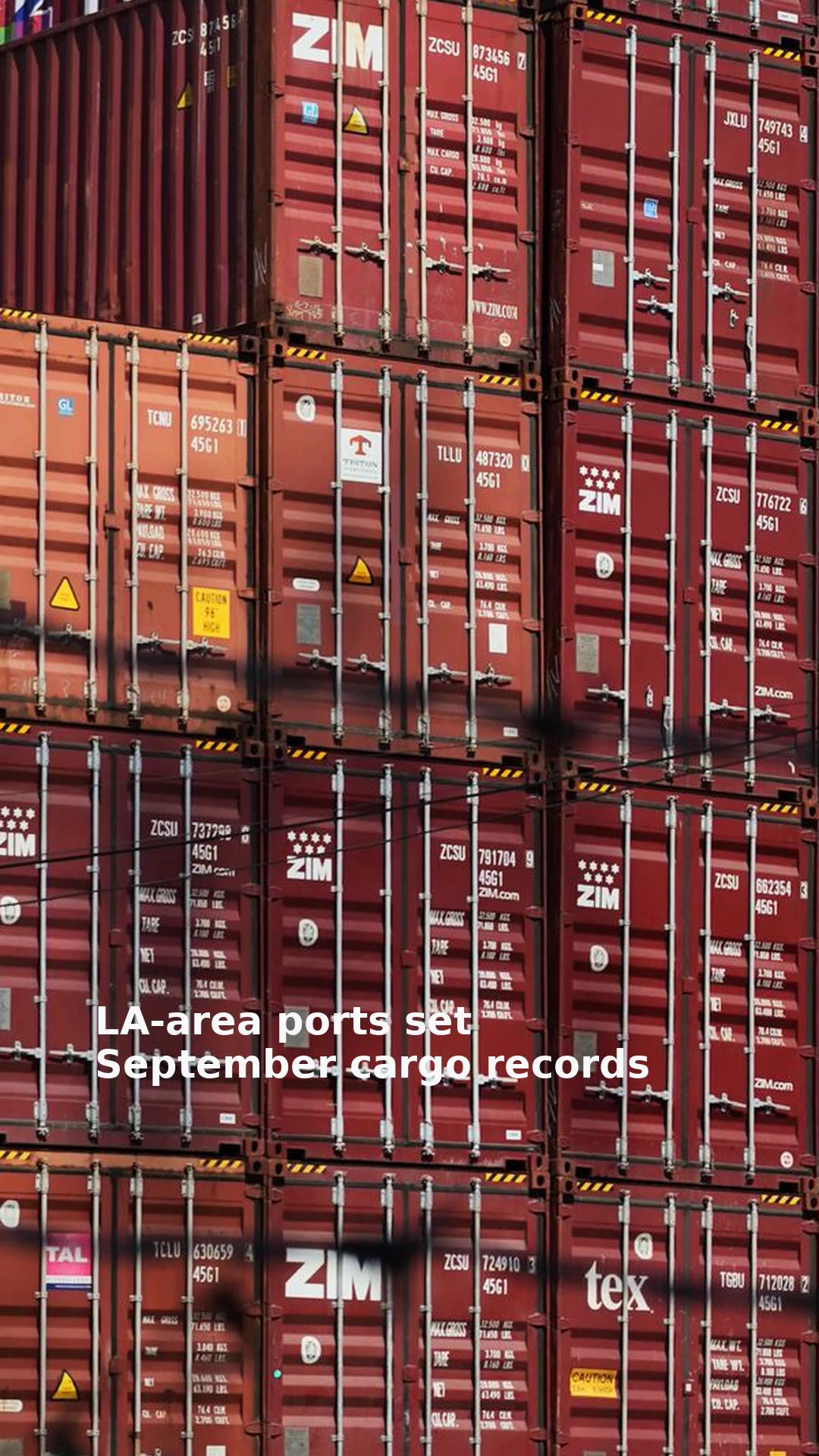 LA-area ports set September cargo records