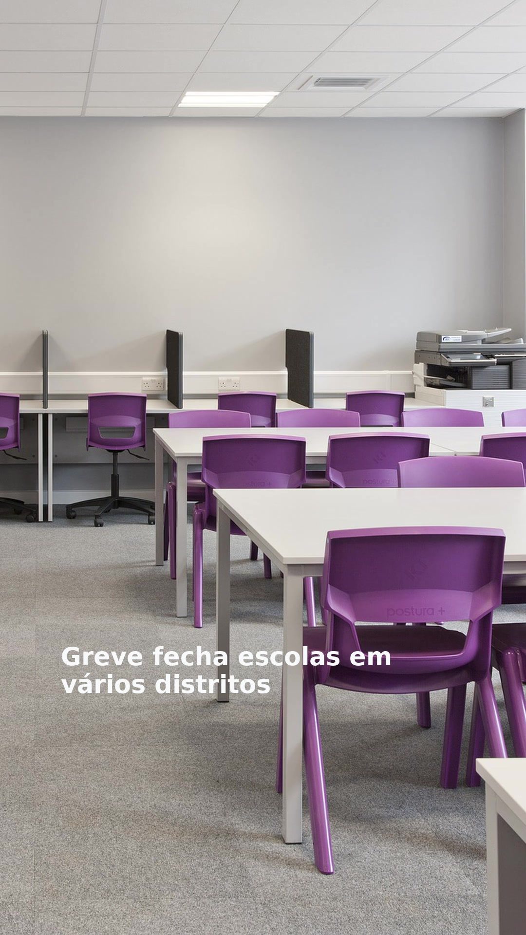 Greve fecha escolas em vários distritos