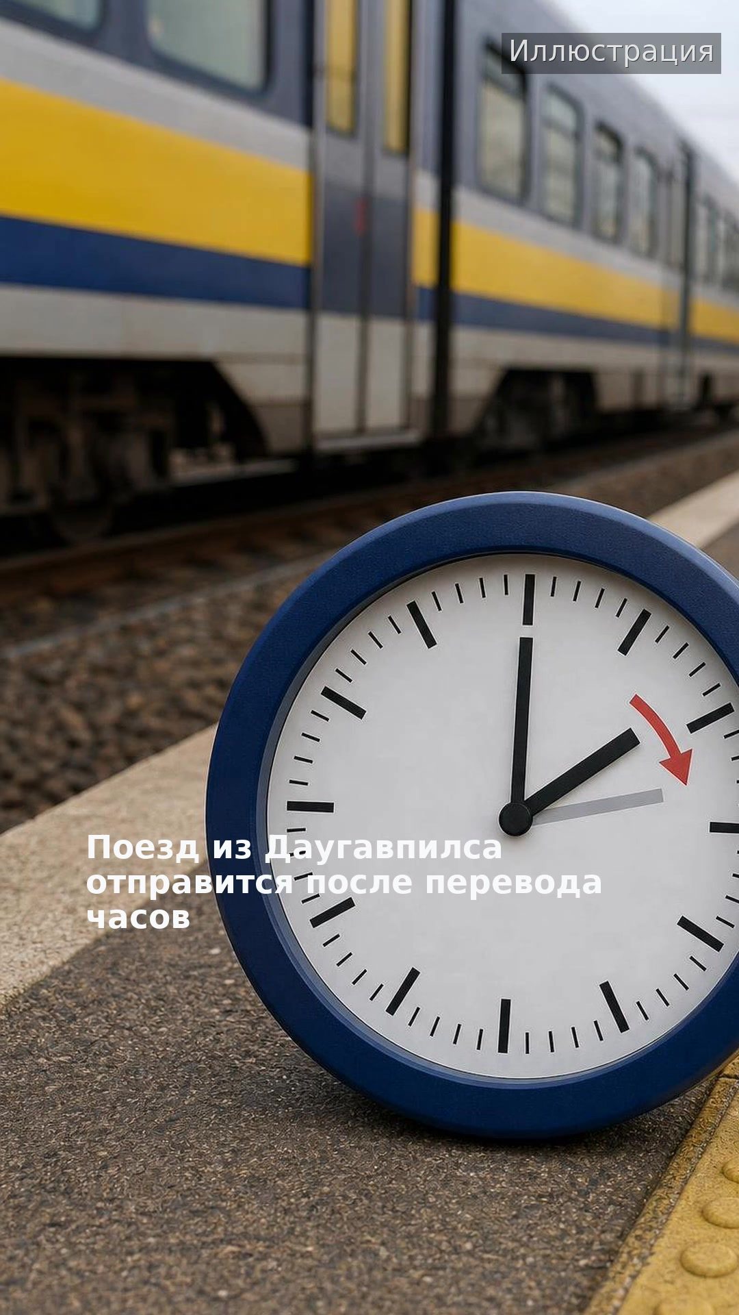 Поезд из Даугавпилса отправится после перевода часов