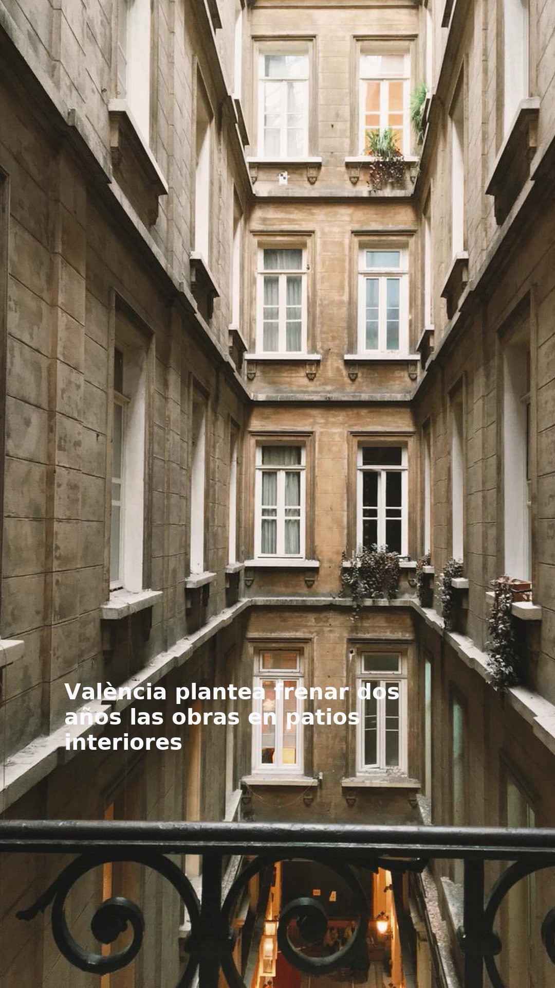 València plantea frenar dos años las obras en patios interiores