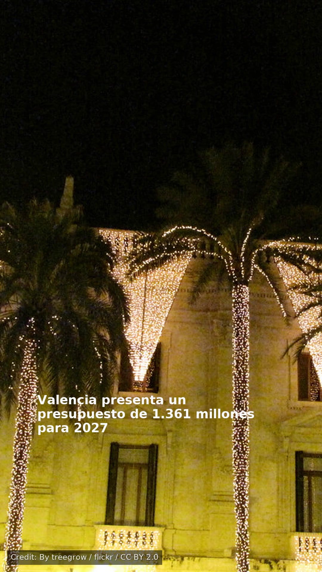Valencia presenta un presupuesto de 1.361 millones para 2027