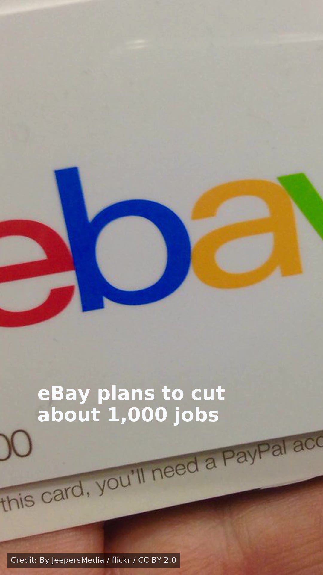 eBay plans to cut about 1,000 jobs