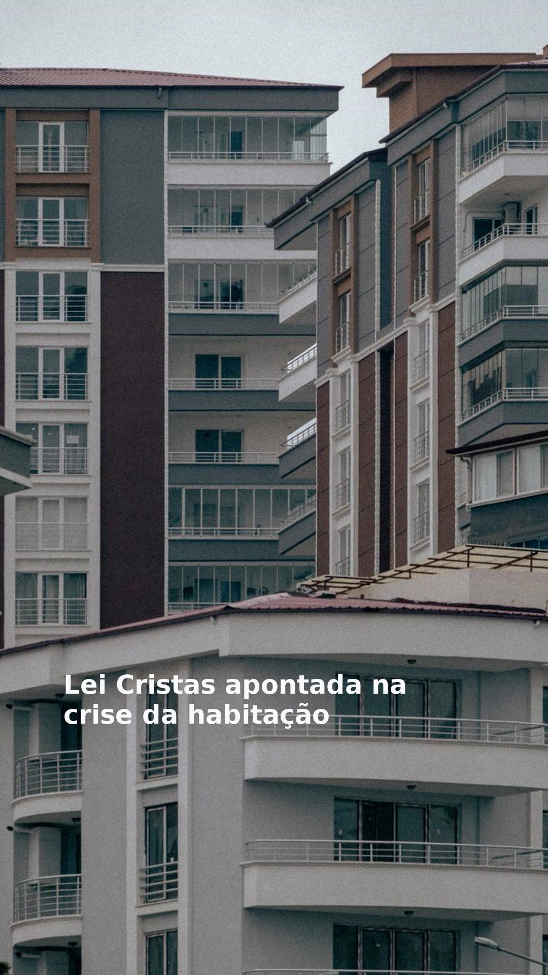 Lei Cristas apontada na crise da habitação