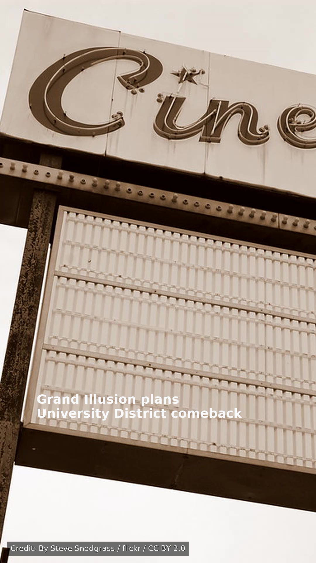 Grand Illusion plans University District comeback