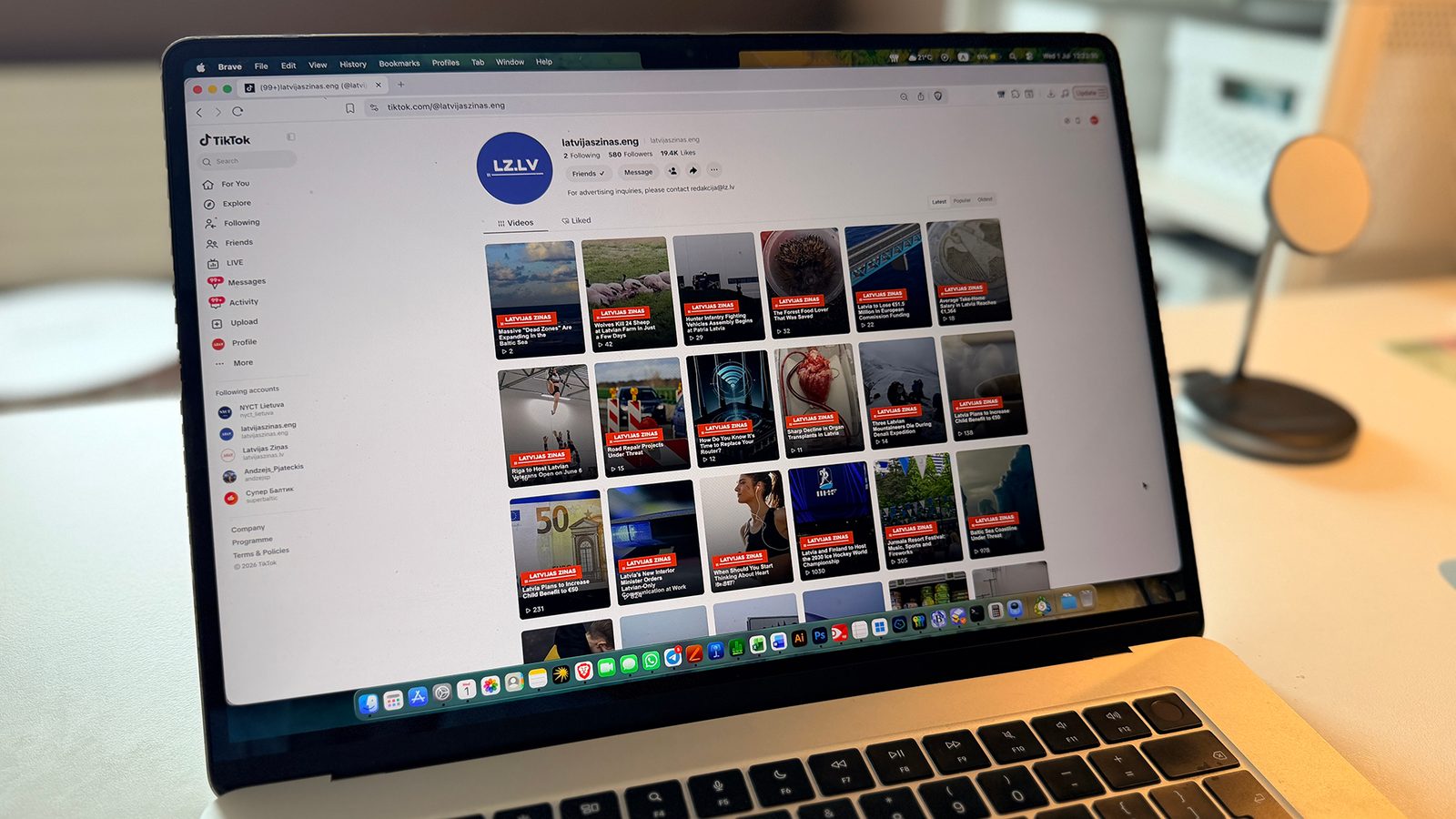Официальный TikTok-аккаунт LZ.LV на английском языке — новости Латвии для международной аудитории